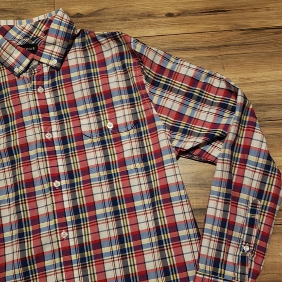 Five Four Men's Long Sleeve Plaid Shirt Dressy Multicolor Size Large - Picture 3 of 11